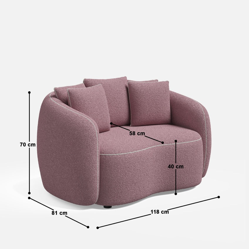 Mateo Curvy Love Seat Sofa