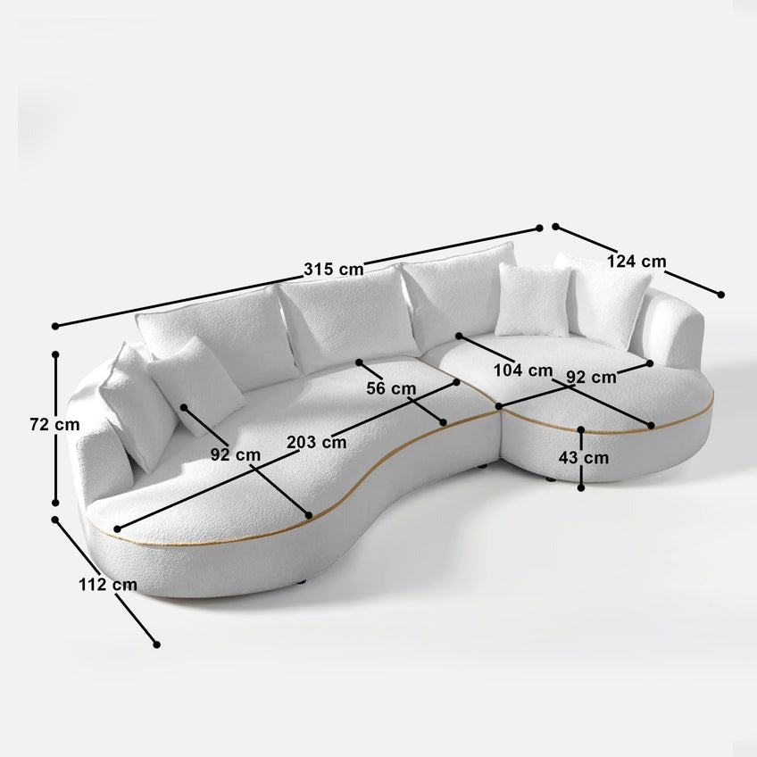 Maria Curvy Sectional Sofa