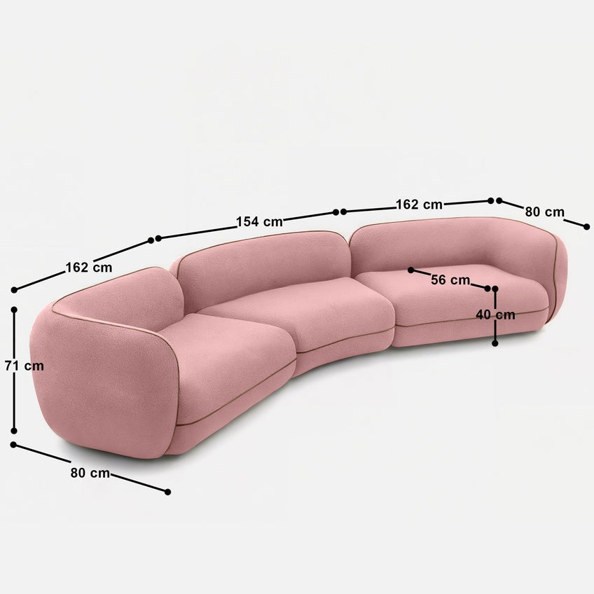 Santiago Curvy Sectional Sofa