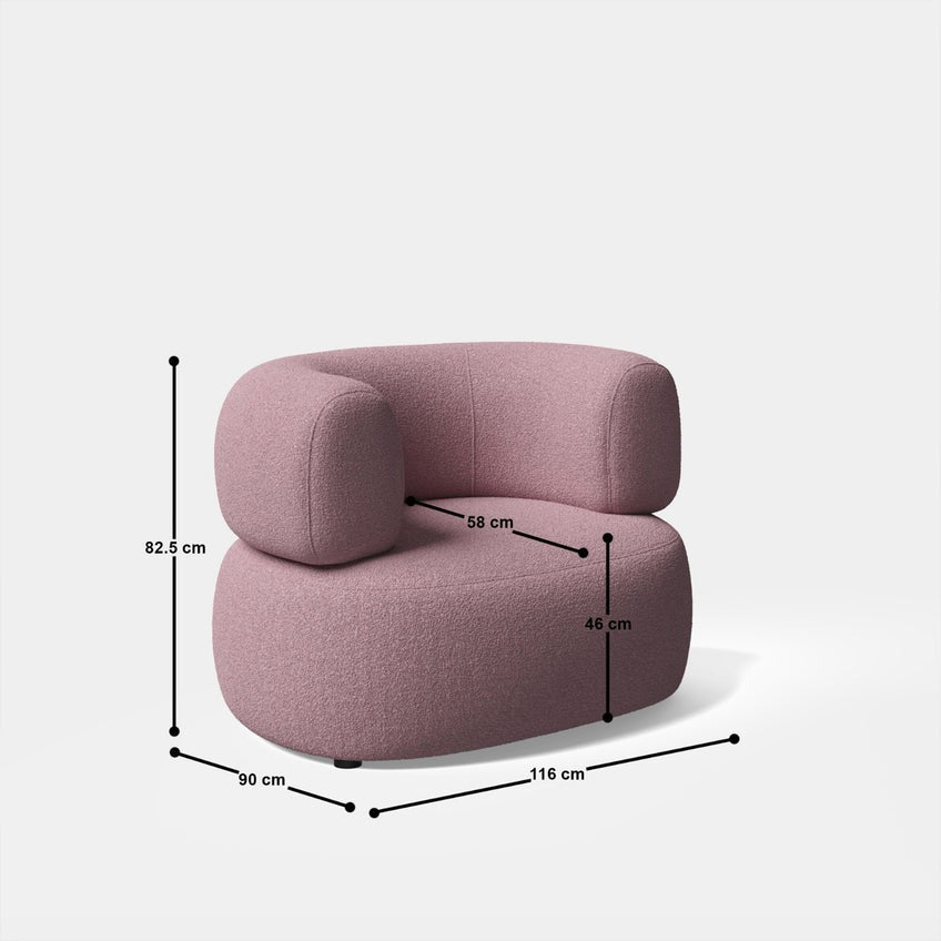 Eliza Curvy 1 Seater Sofa