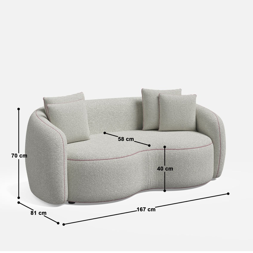 Mateo Curvy 2 Seater Sofa