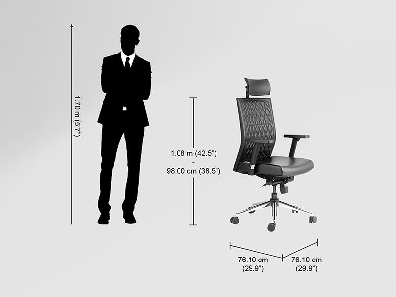 Elite High Back Leatherette Ergonomic Office Chair