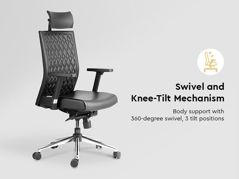 Elite High Back Leatherette Ergonomic Office Chair