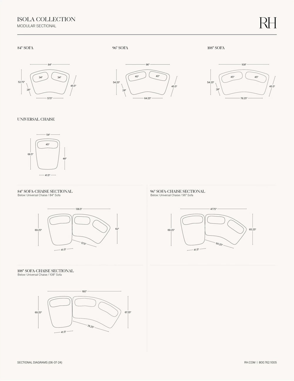 Isola Sofa-Chaise Sectional