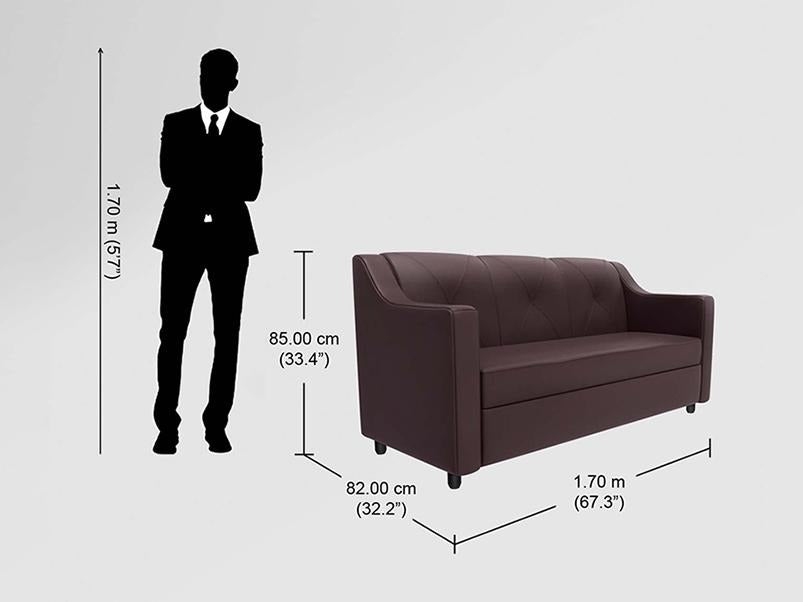 Monarch 5 Seater Leatherette Sofa Set (3+1+1)