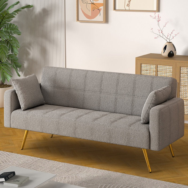 Arrow Boucle Fabric 3 Seater Convertible Sofa Cum Bed