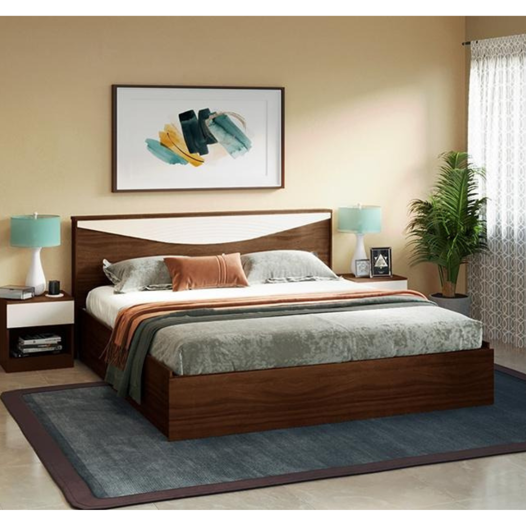 Allura V2 King Size Engineered Wood Bed with Box Storage