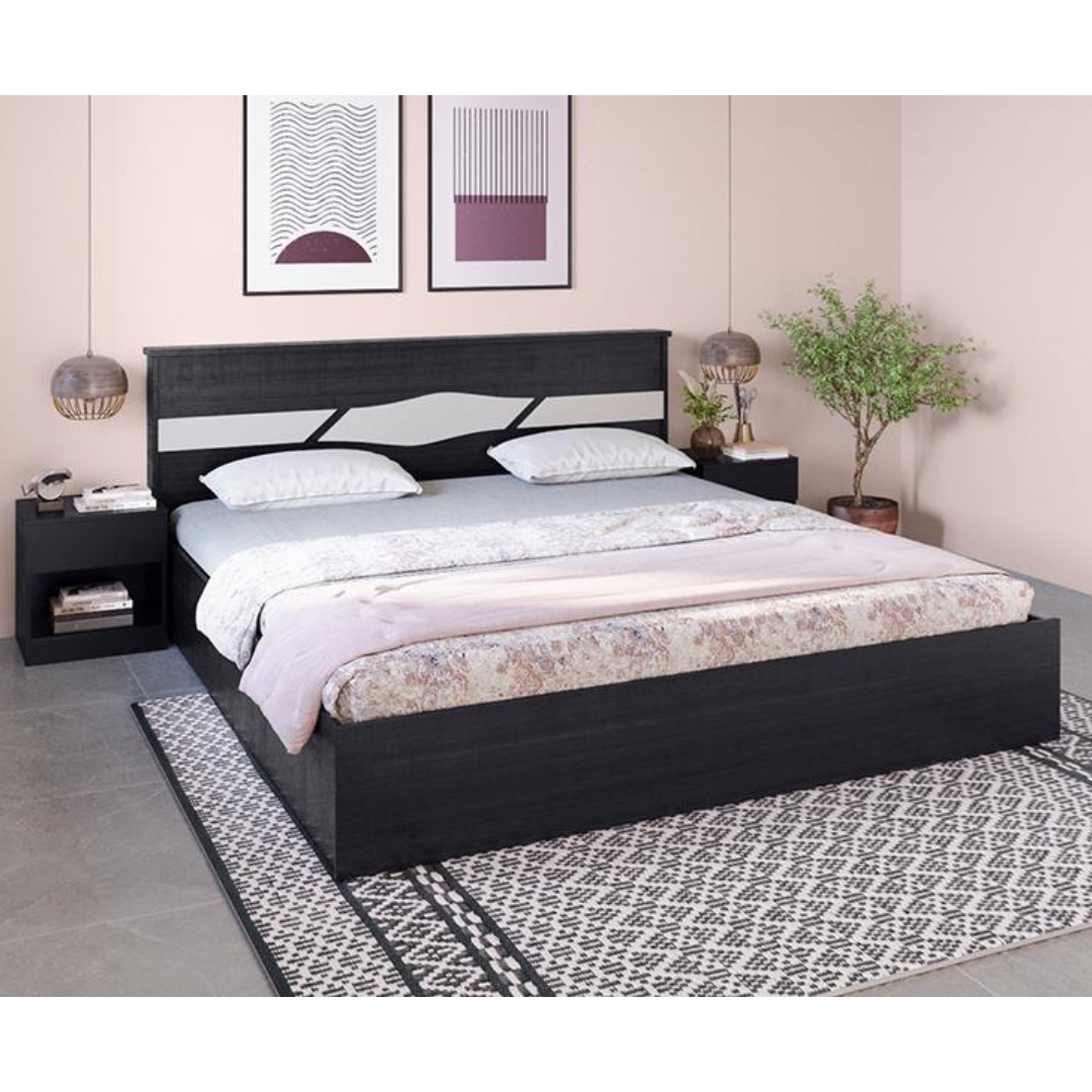 Arcadia V2 King Size Engineered Wood Bed with Half Hydraulic Storage