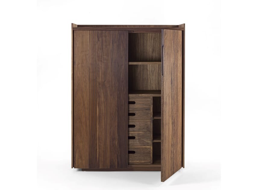 Solid wood highboard with drawers