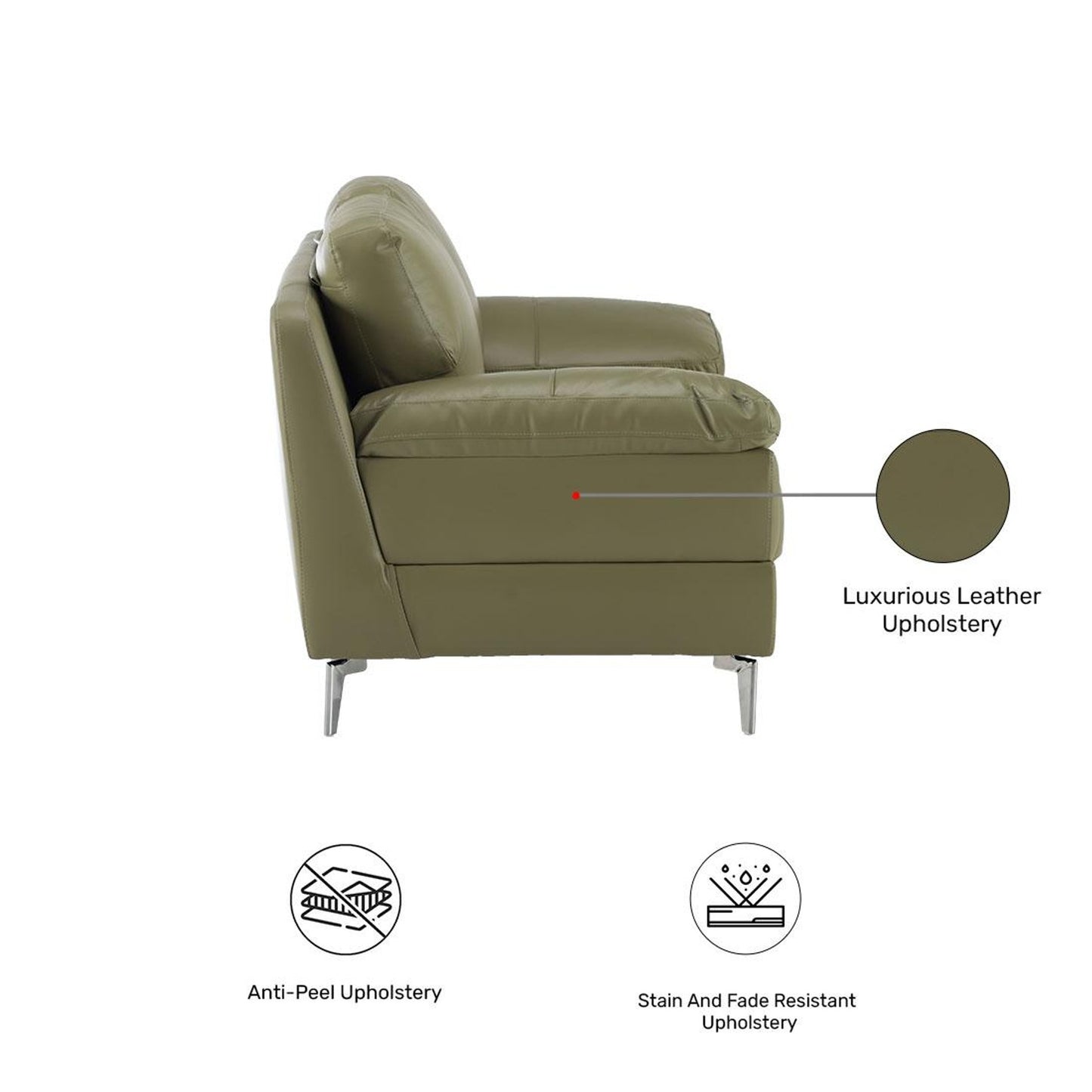 Europa Leather 3 Seater Sofa