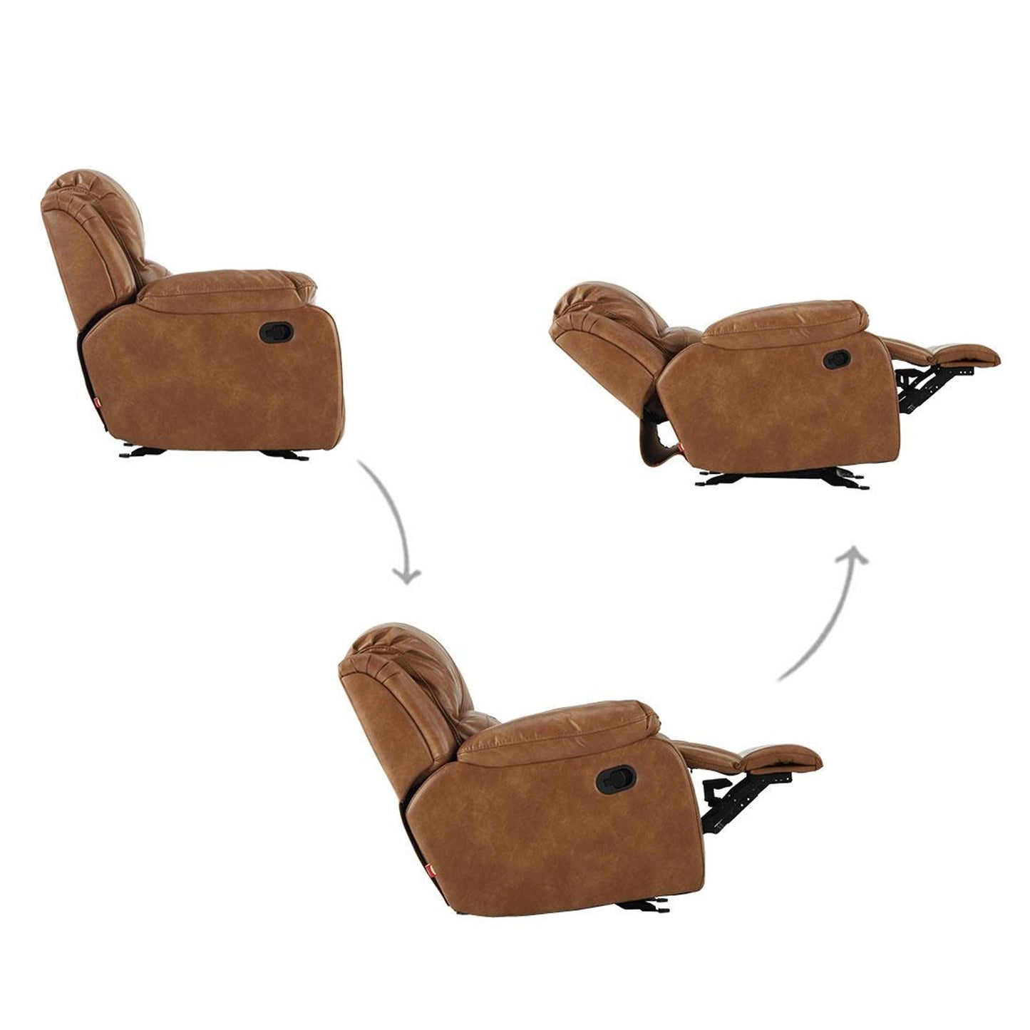 Marco Nappa Aire Leather 3 Seater Manual Reclining Sofa