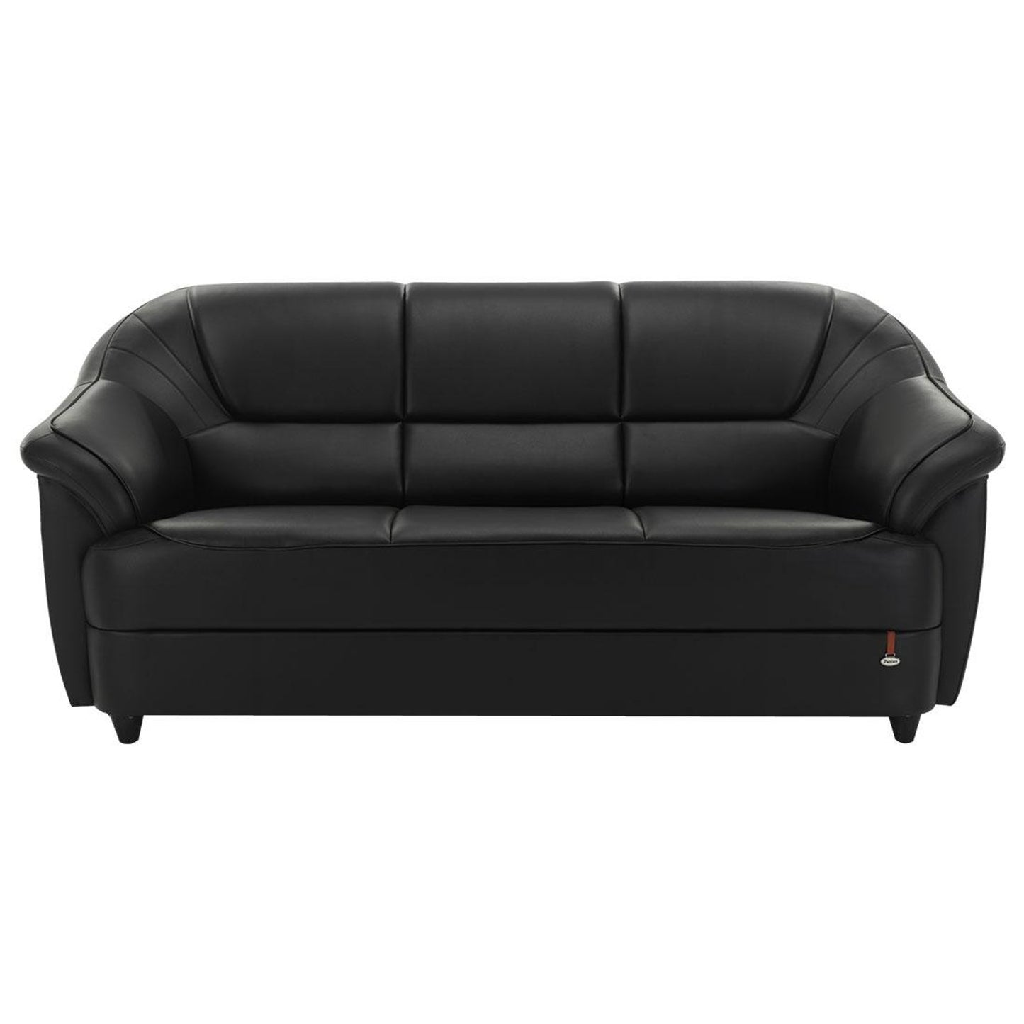Berry Leatherette 3 Seater Sofa