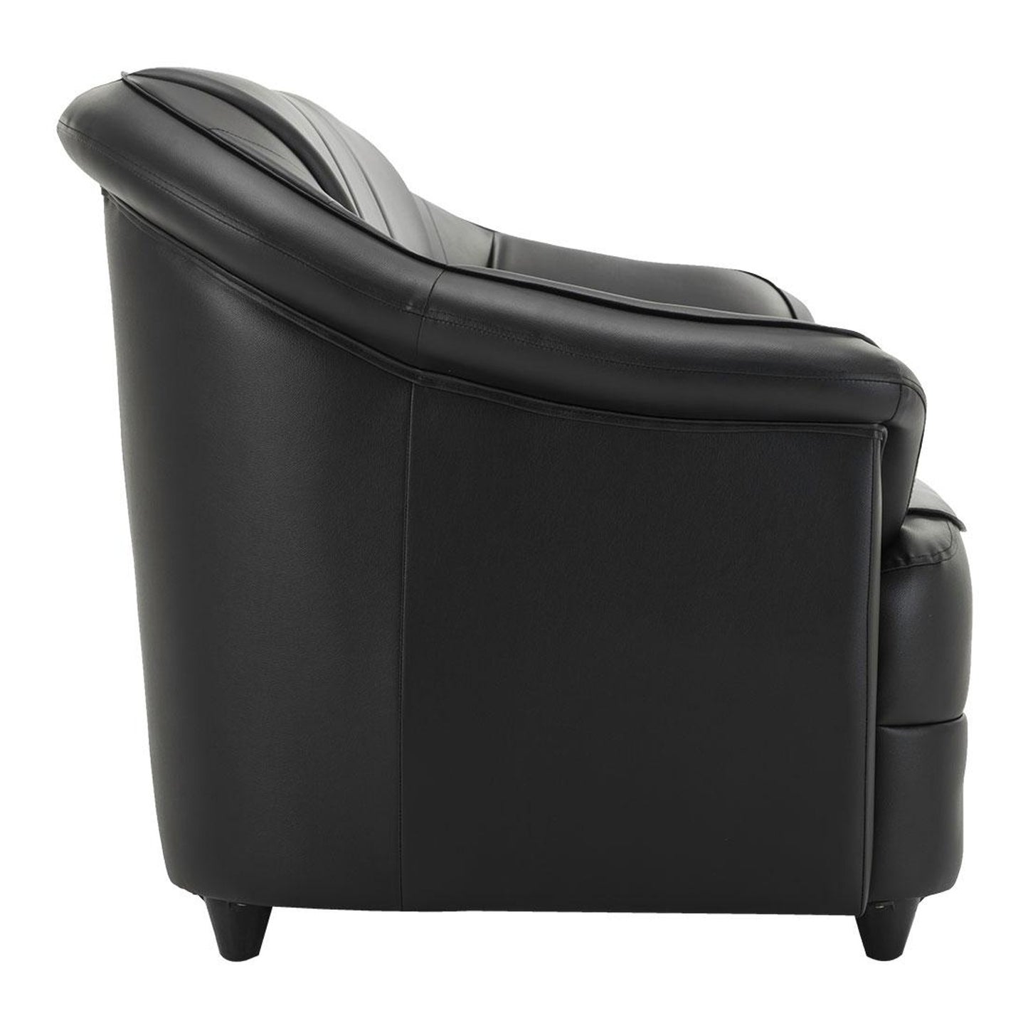 Berry Leatherette 3 Seater Sofa