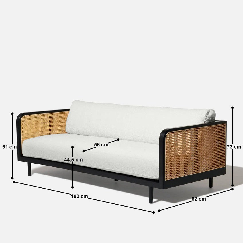 Fry Rattan 3 Seater Sofa