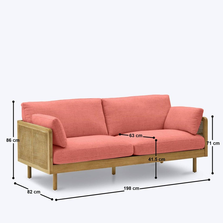 Hughes Rattan 3 Seater Sofa