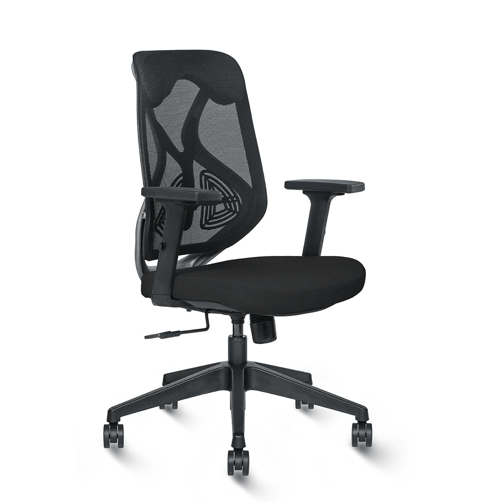 Workstation Chair - Zen-M-B-Black-Grey-Lx