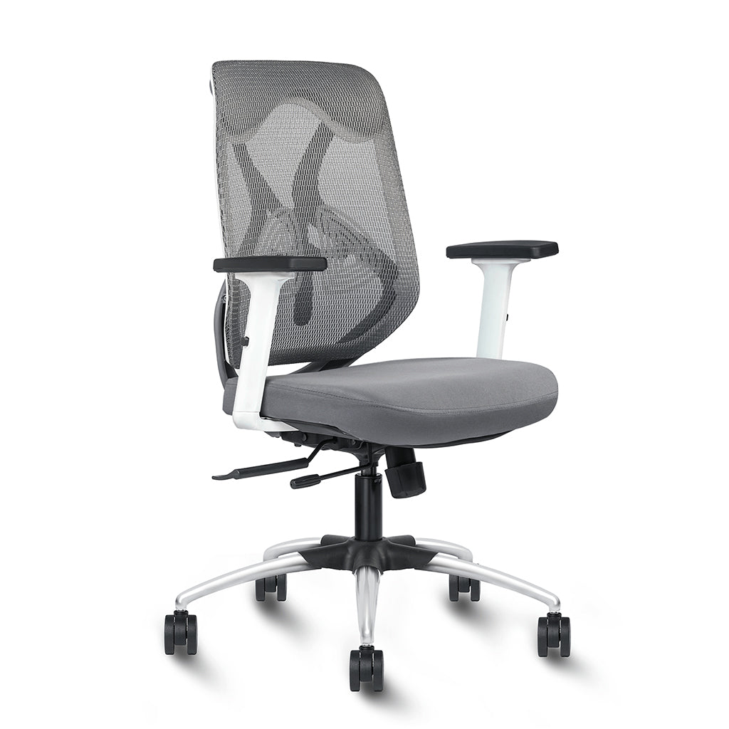 Workstation Chair - Zen-M-B-White-Grey-Zx
