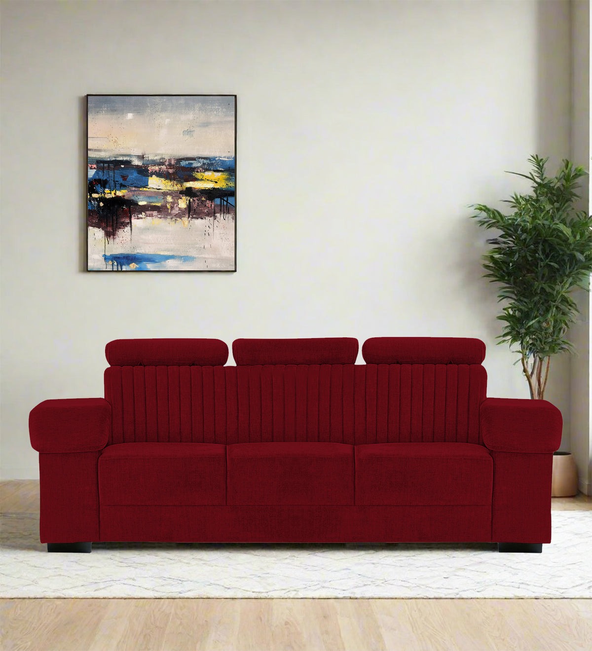 Draco Fabric 3 Seater Sofa