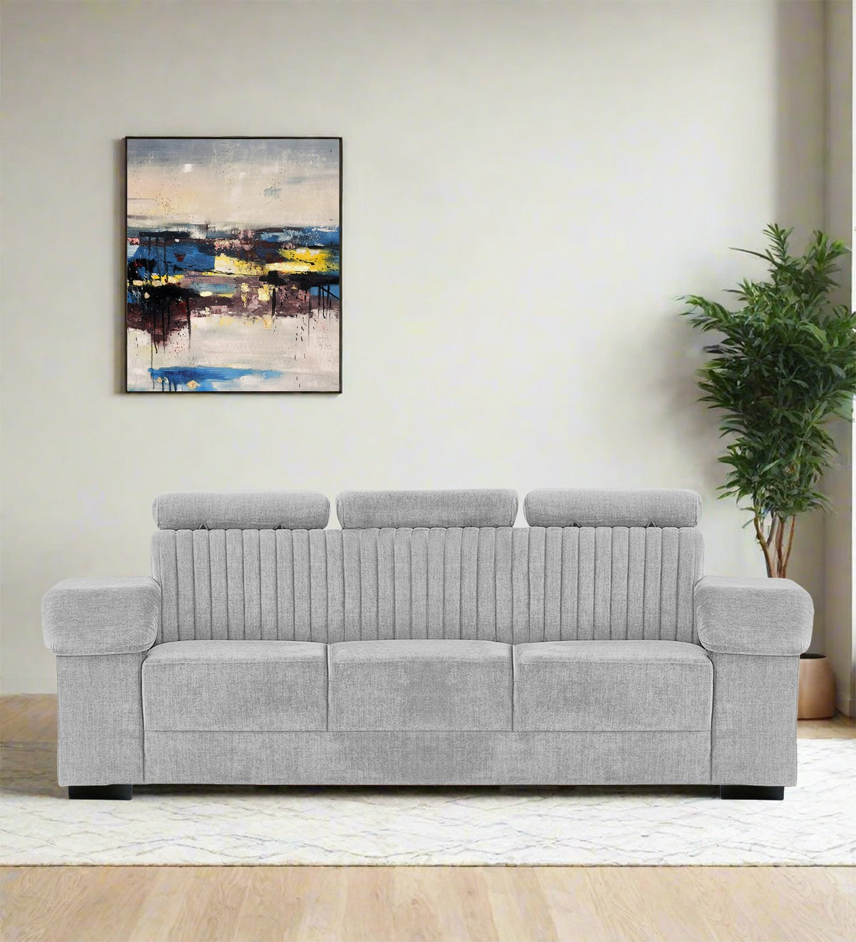 Draco Fabric 3 Seater Sofa