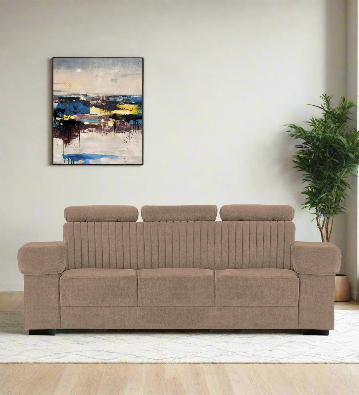 Draco Fabric 3 Seater Sofa