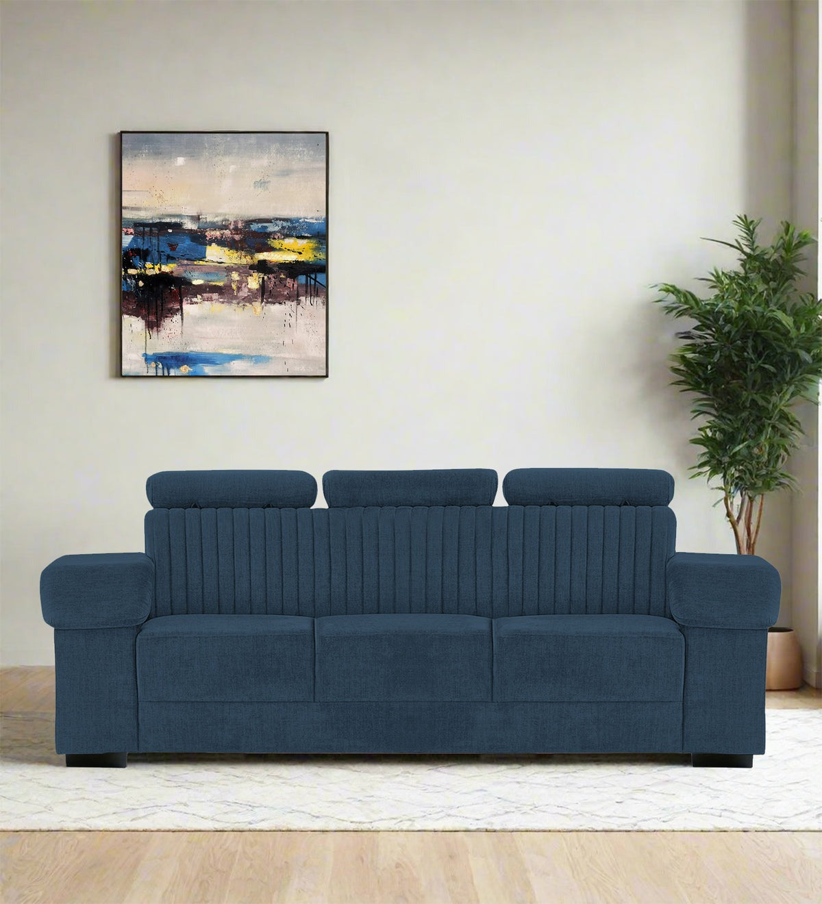 Draco Fabric 3 Seater Sofa