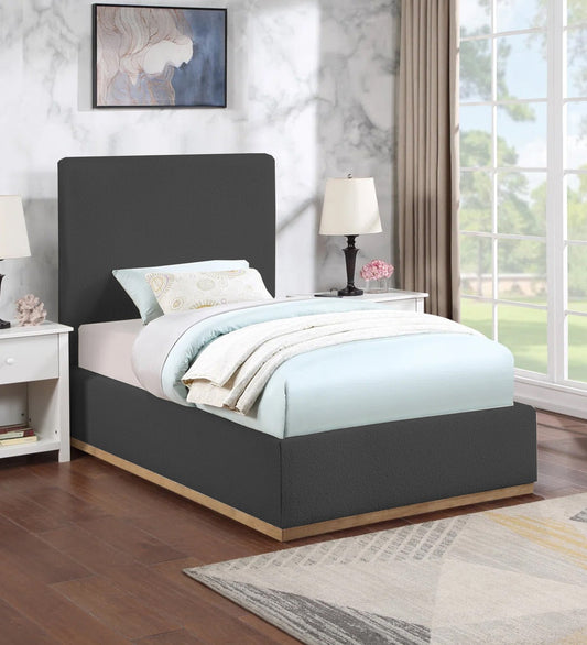 Eddy Boucle Fabric Single Bed