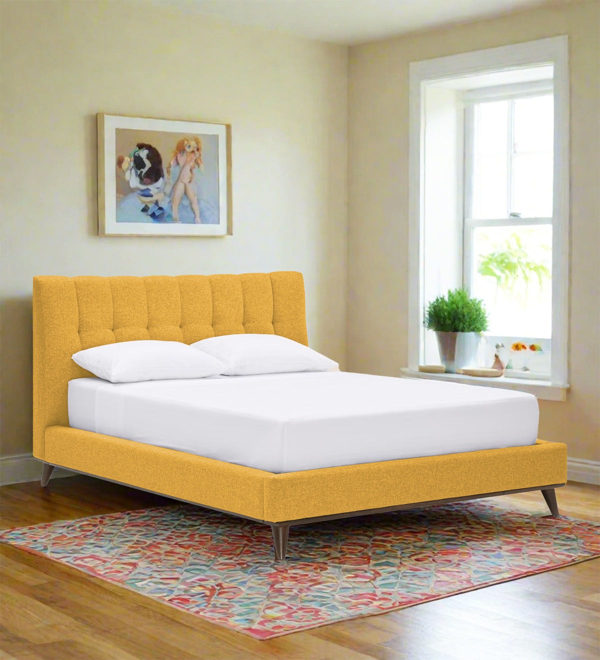 Jasmin Fabric Upholstered Queen Bed