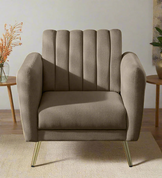 Grane Fabric 1 Seater Sofa in Beige Colour 1
