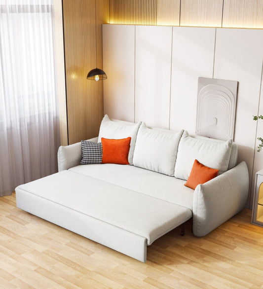 Allison Boucle Fabric 3 Seater Pull Out Sofa Cum Bed