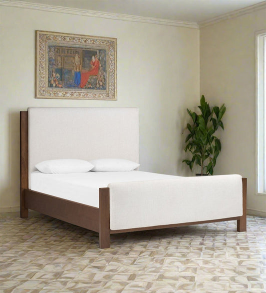 Aero Boucle Fabric Queen Size Bed