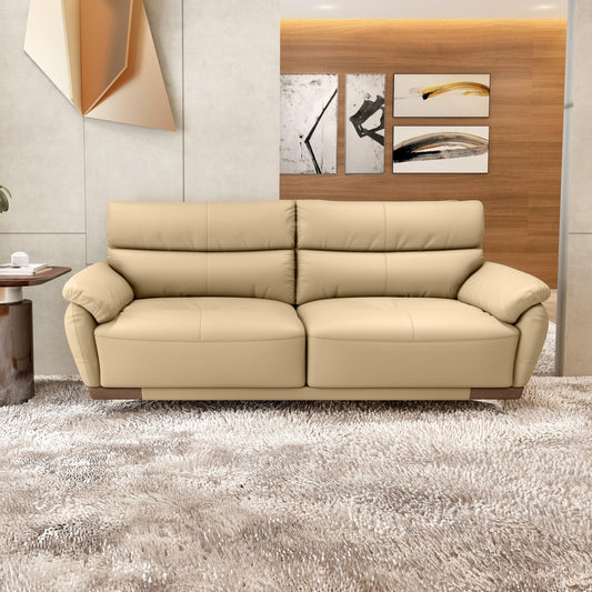 Perry Leather 3 Seater Sofa