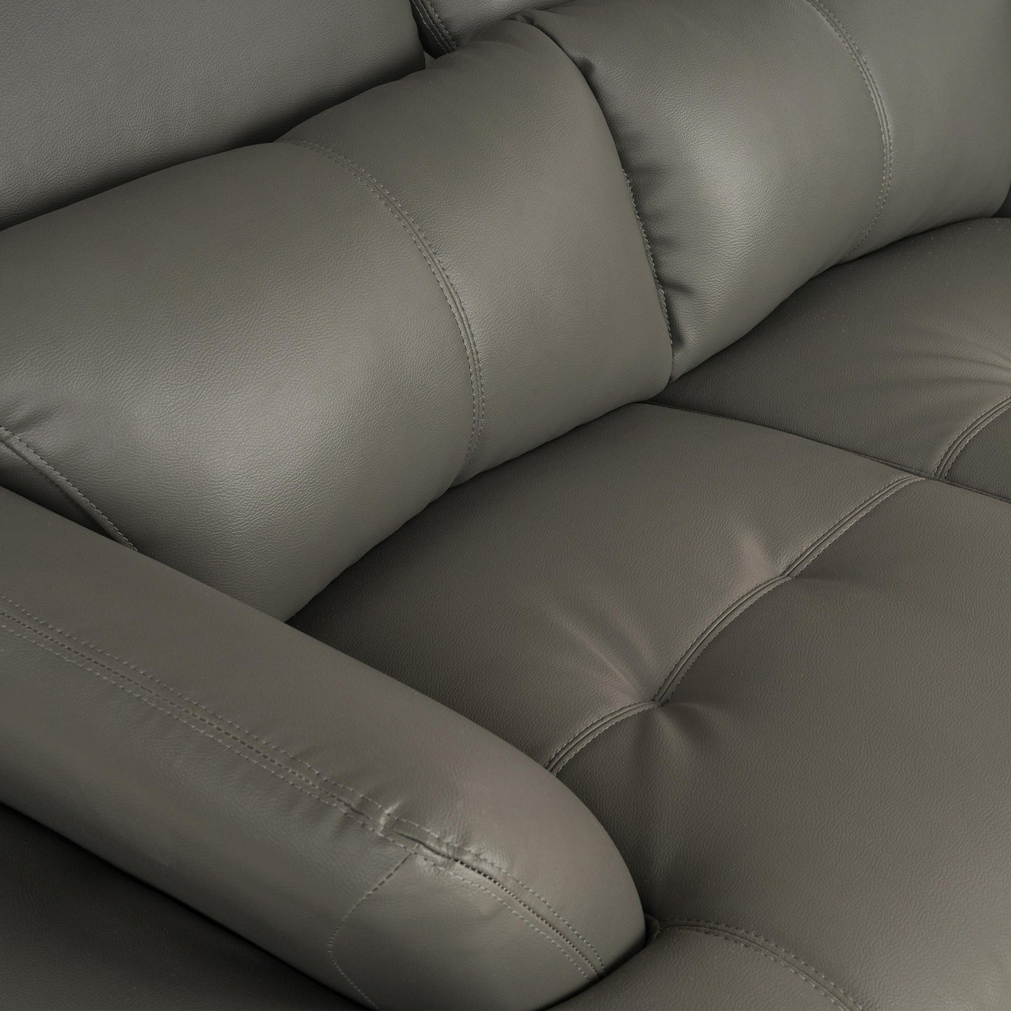 Orlando Leatherette 3 Seater Sofa with Adjustable Headrest