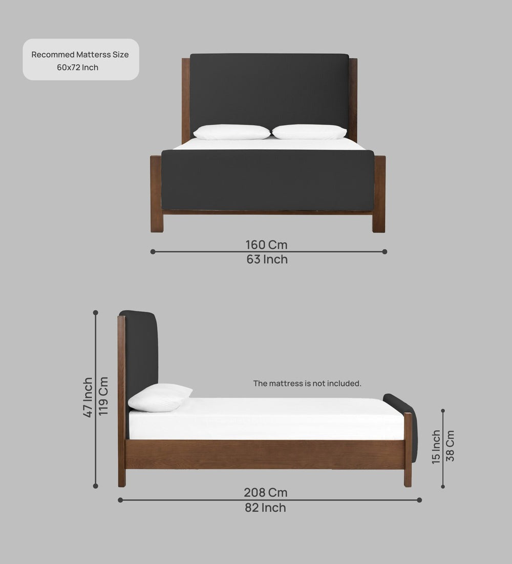 Aero Boucle Fabric Queen Size Bed