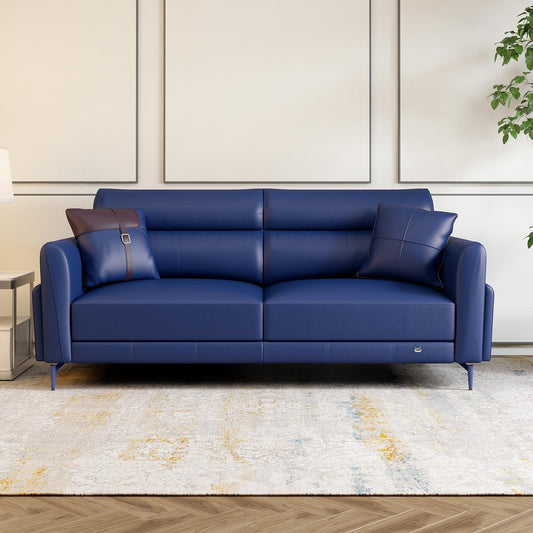 Meagan Leatherette 3 Seater Sofa