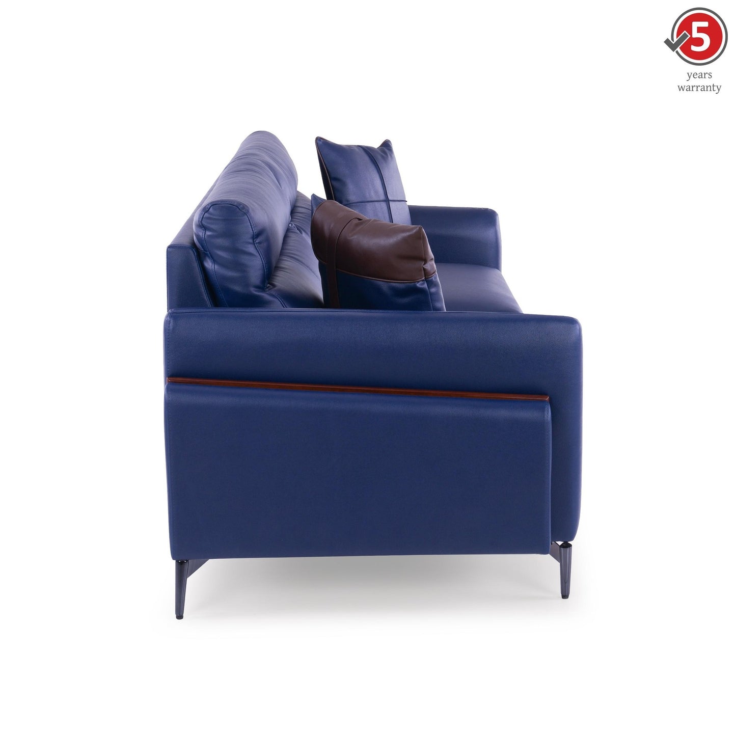 Meagan Leatherette 3 Seater Sofa