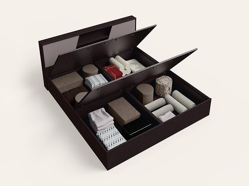 Hannah King Size Engineered Wood Bed with Box Storage