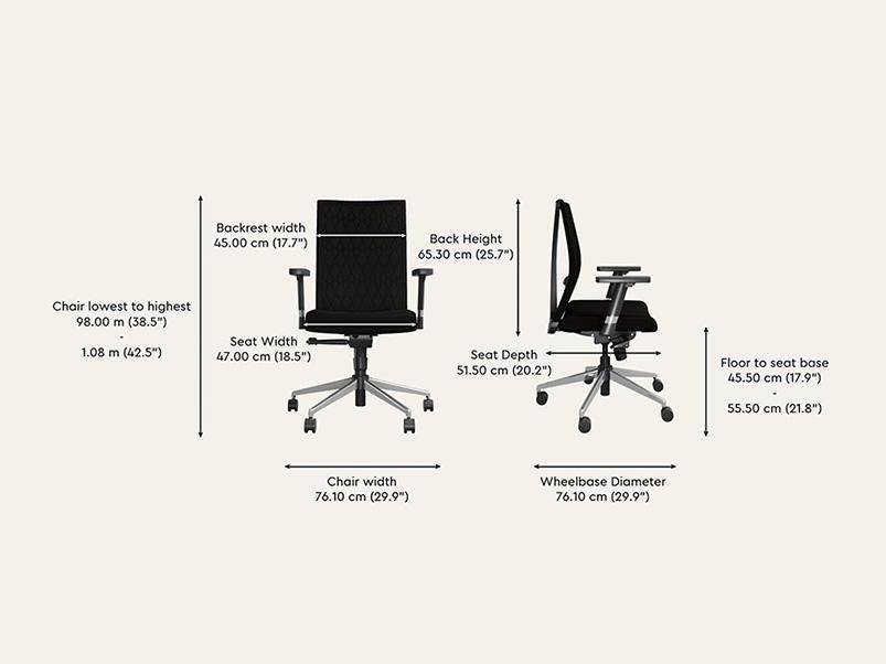 Prime Full Back Knitted Fabric Ergonomic Office Chair