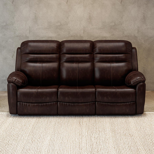 Patterson Nappa Aire Leather 3 Seater Manual Reclining Sofa