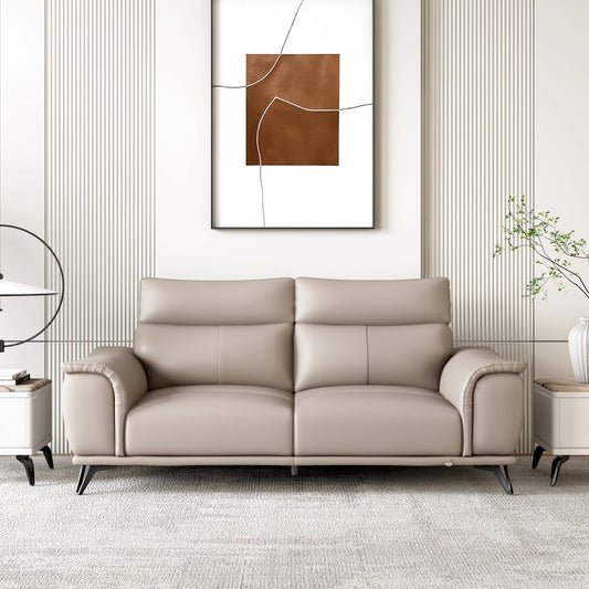 Coleman Leather 3 Seater Sofa