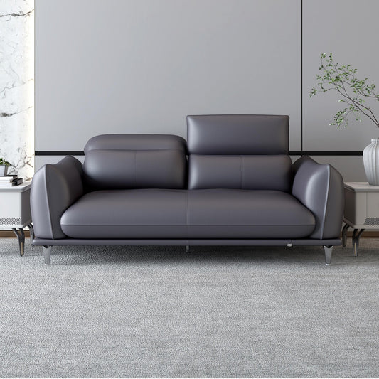Arnett Leather 3 Seater Sofa with Adjustable Headrest