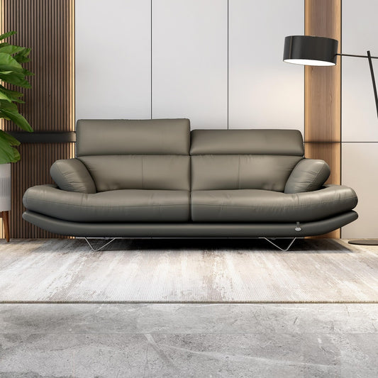 Orlando Leatherette 3 Seater Sofa with Adjustable Headrest