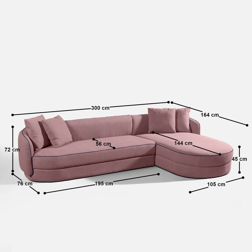 Bianca Curvy Sectional L Shape Sofa