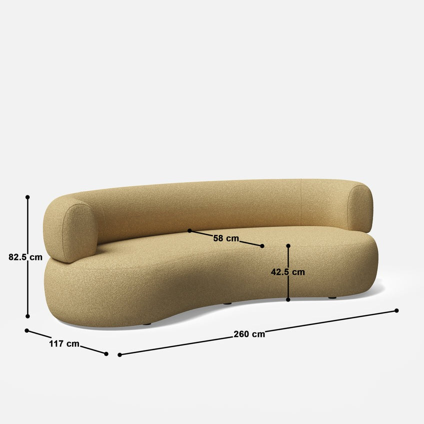 Eliza Curvy 3 Seater Sofa