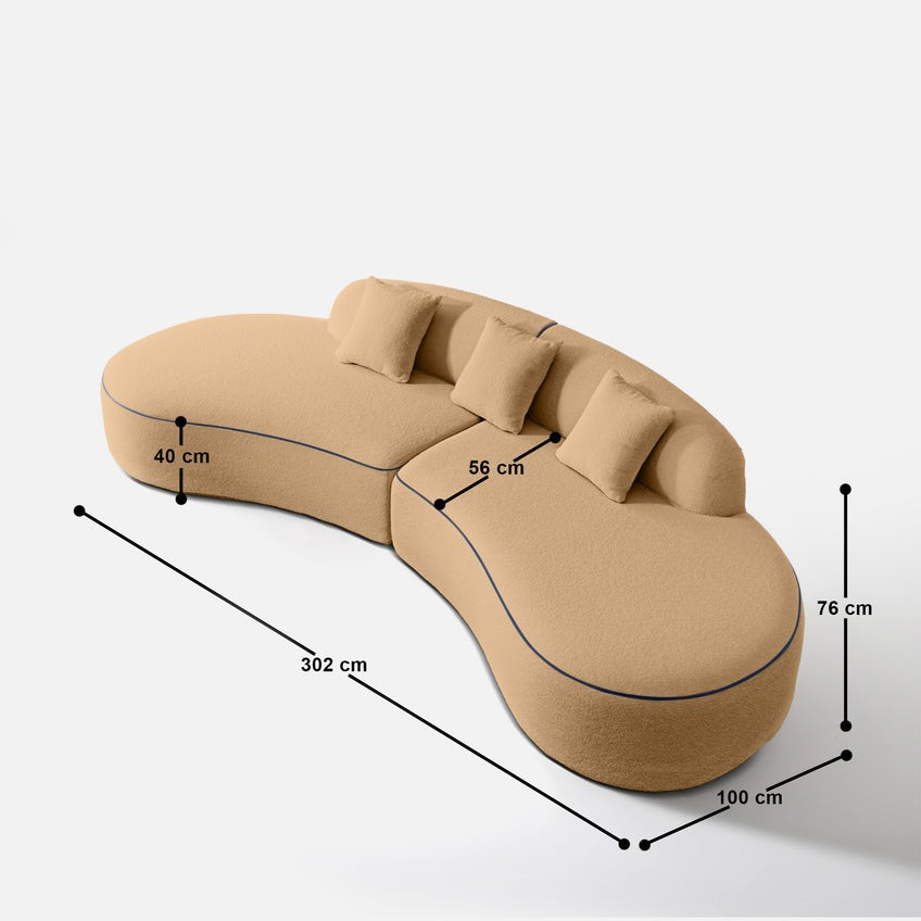 Francisco Curvy Sectional Sofa