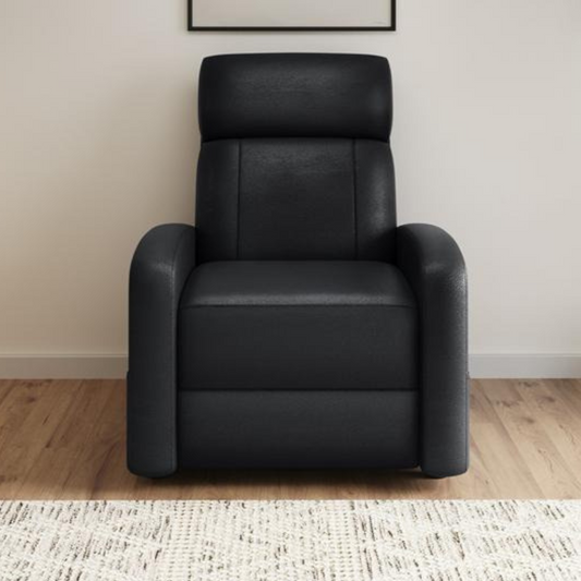 Snug Manual 1 Seater Synthetic Leather Recliner Sofa