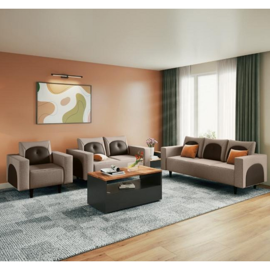 Pangram 6 Seater Fabric Sofa Set (3+2+1)