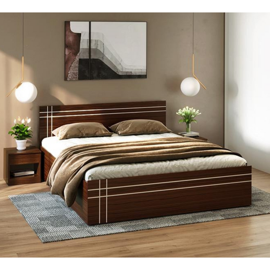 Amara King Size Engineered Wood Bed With Drawer & Box Storage