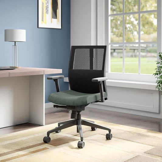 Cross Full Back Knitted Fabric Ergonomic Office Chair