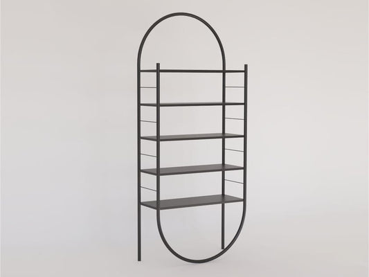 Open powder coated steel bookcase