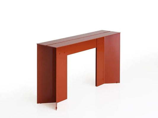 Rectangular aluminium console table